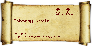 Dobszay Kevin névjegykártya